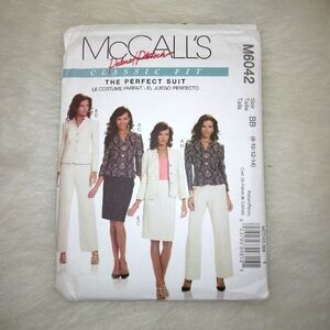 MCCALL'S M6042 Sz 8-14 The Perfect Suit build a capsule Wardrobe lined jacket,